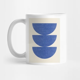 Half Circle 3 - Blue Mug